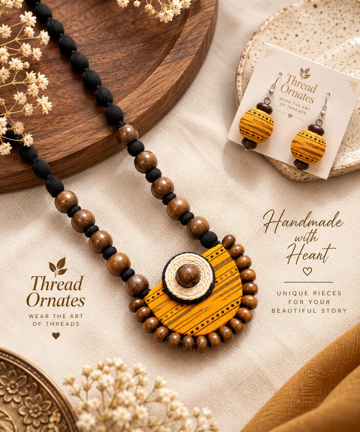 MUSTARD YELLOW CHANDRKALA NECKLACE