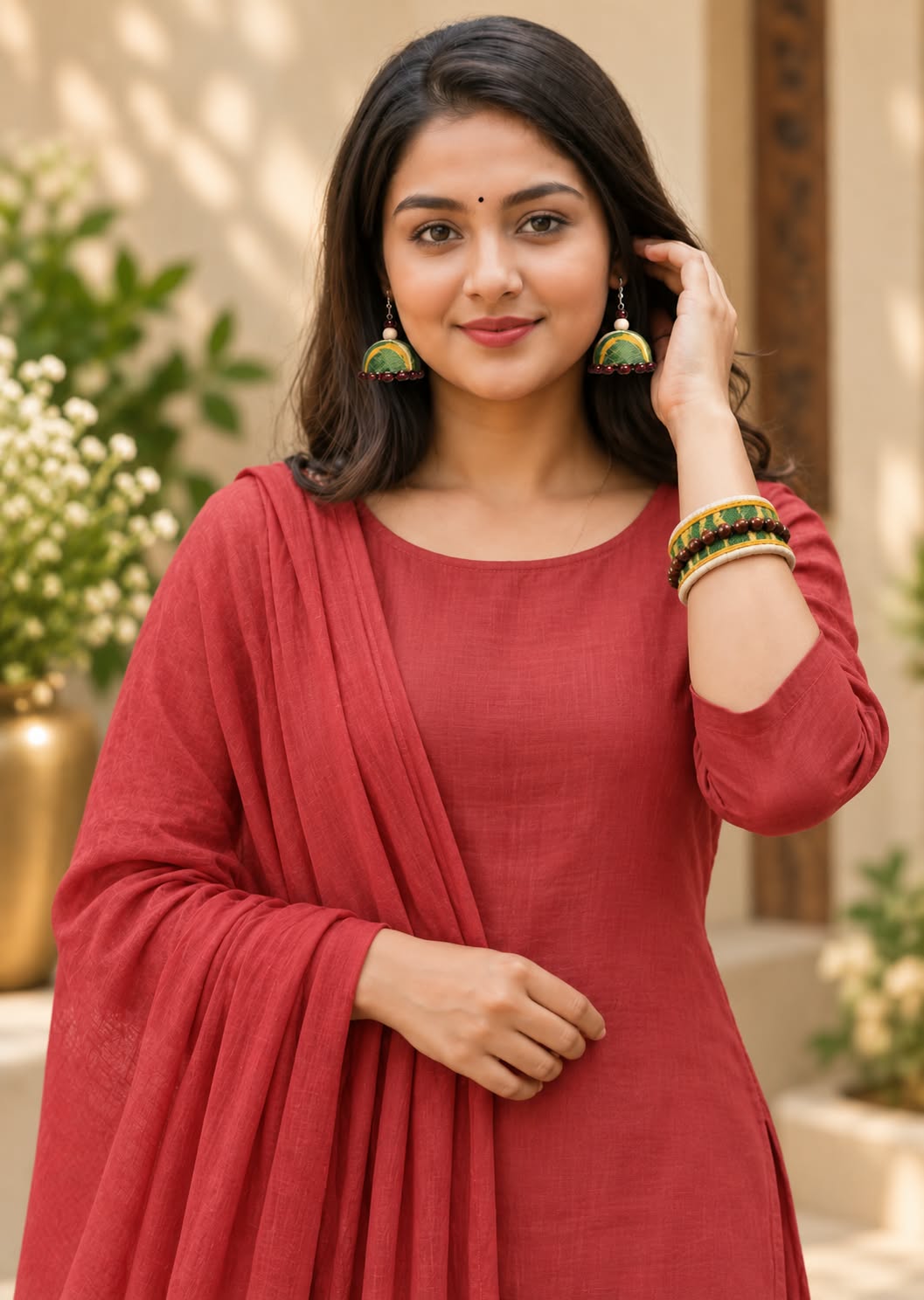 COMBO EARRINGS & HANDCUFF / BANGLES