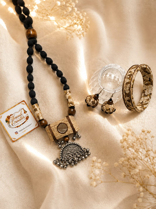 IVORY THREADED CHARM NECKLACE