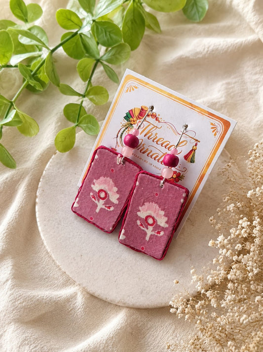 PINK FLORAL EARRINGS