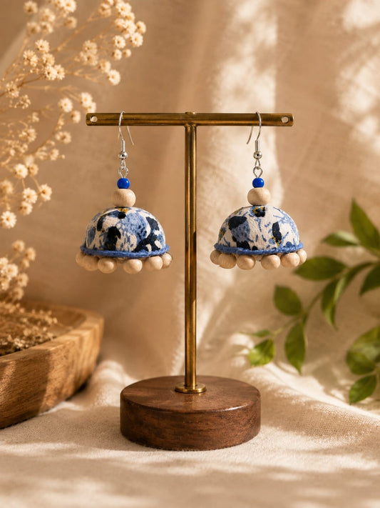 BLUE FLORAL BEADED ZHUMKI