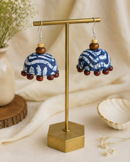 NAVY BLUE BEADED ZHUMKI